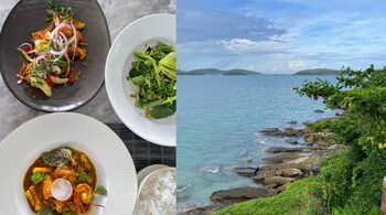 Vietnamese cuisine (left) is a symphony of flavours; Phu Quoc has been voted by 'Time' magazine as one of the world’s most beautiful islands. (Photos: Neeta Lal)