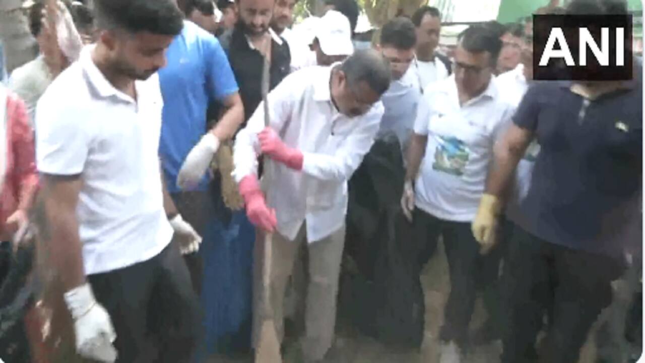 Union Minister of Education and Minister of Skill Development and Entrepreneurship Dharmendra Pradhan participated in the 'Swachhata Hi Seva' campaign in Delhi