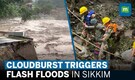 Sikkim Cloud Burst | Army Personnel Missing | Teesta Water Level Rises Over Danger Mark