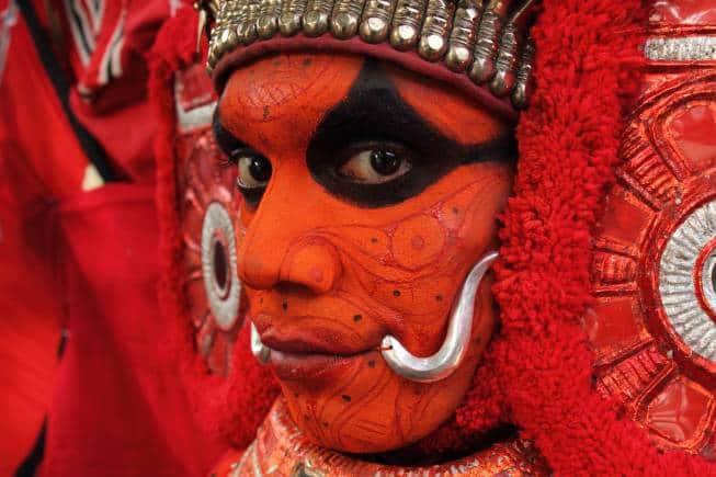 Theyyam performer in Kannur. (Photo: Kerala Tourism)
