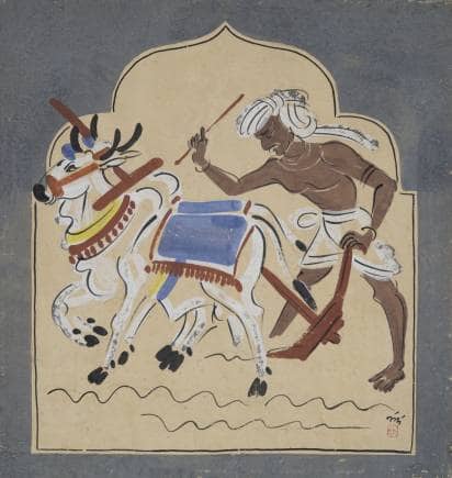 'Tiller of the soil' by Nandalal Bose.