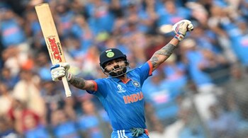 Star batsman Virat Kohli made 54 after India captain Rohit Sharma struck a fluent 47 off just 31 balls opening the innings.