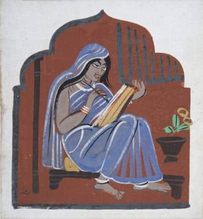 'A Lady Artist' by Nandalal Bose. 