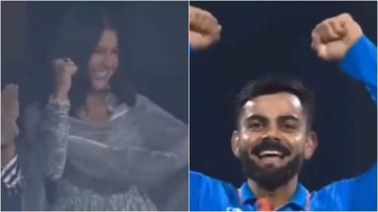 Watch: Anushka Sharma's million-dollar reaction as Virat Kohli takes maiden World Cup wicket - Vimarsana News