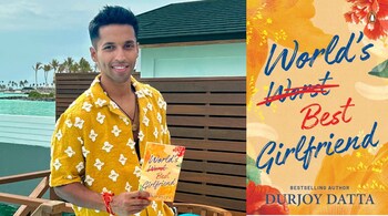 Durjoy Datta with his new book, World's Best Girlfriend.