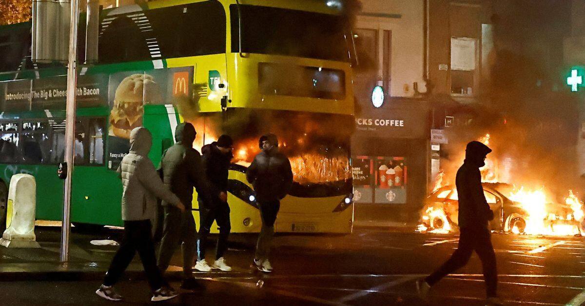 Violent protests in Dublin after children injured in knife attack
