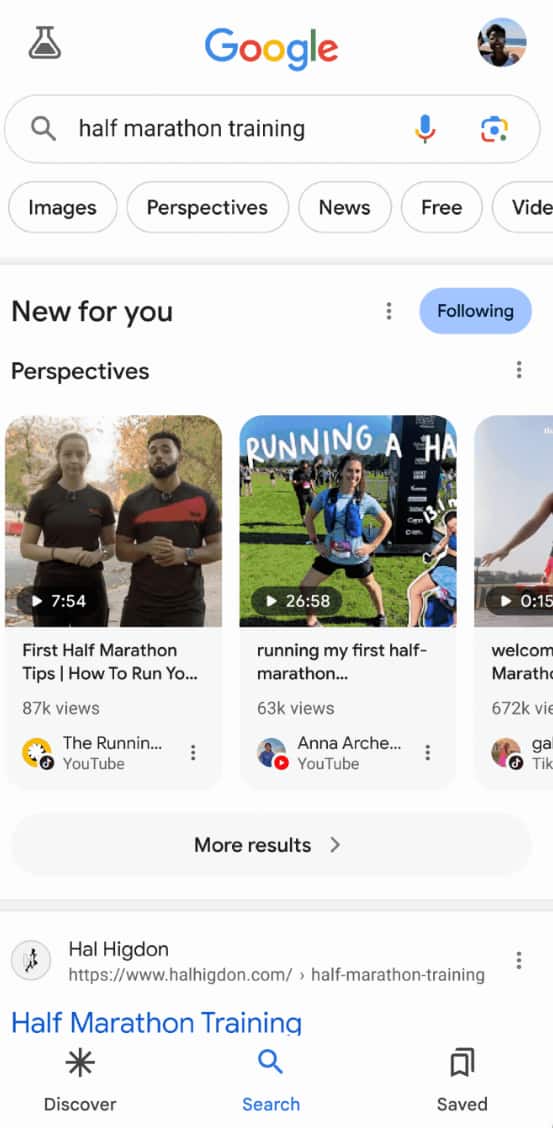 Google Search Follow feature