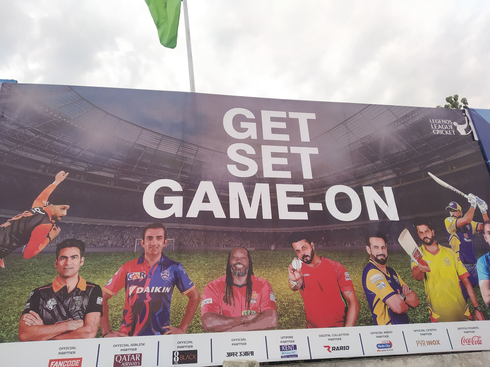 Thousands of spectators stood outside the venue, in long queues, waiting to watch the memorable game.