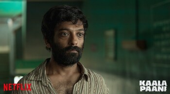 Sukant Goel in a still from Netflix series Kaala Paani. (Image courtesy Netflix)