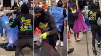 Nike flash mob robbery