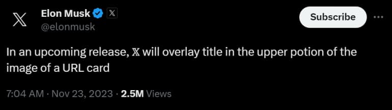 Musk tweet