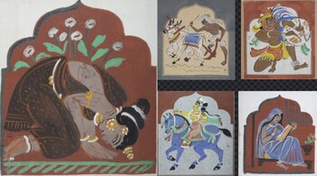 Nandalal Bose's paintings on display at 'The Haripura Panel-Nandalal Bose' exhibition at NGMA Bengaluru till April 28, 2024