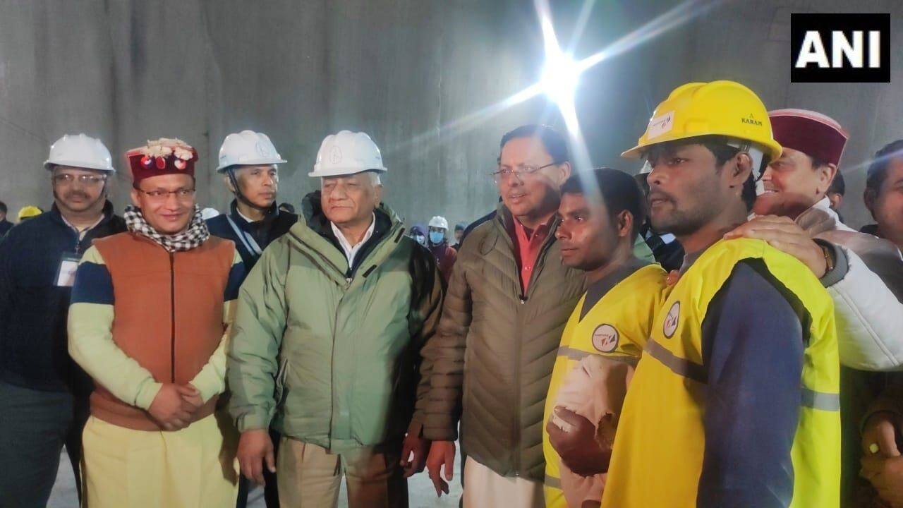 Fifteen of the 41 workers who had been stranded inside the Silkyara tunnel in Uttarakhand since November 12 had been successfully evacuated. (Image: ANI)