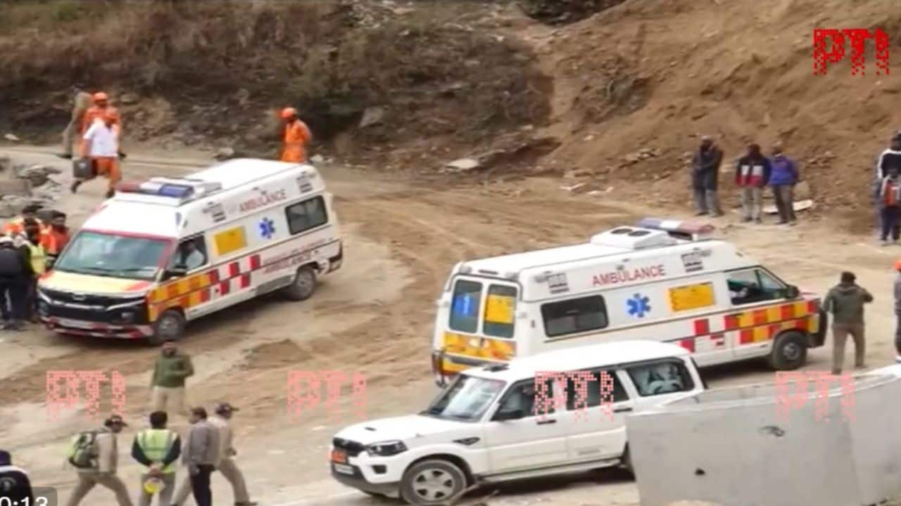 According to the practise drill, each worker will lie down on a wheeled stretcher that will be brought outside by rescue workers using ropes. This was supposed to take two or three hours. (Image: PTI)