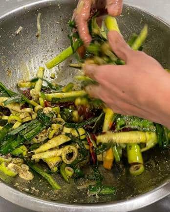 Chef Vanika Choudhury foraging Bhutan.