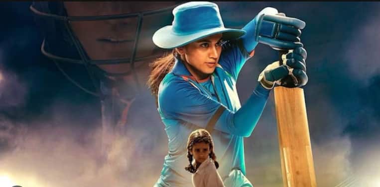 Taapsee Pannu in Shaabash Mithu (2022) film poster.