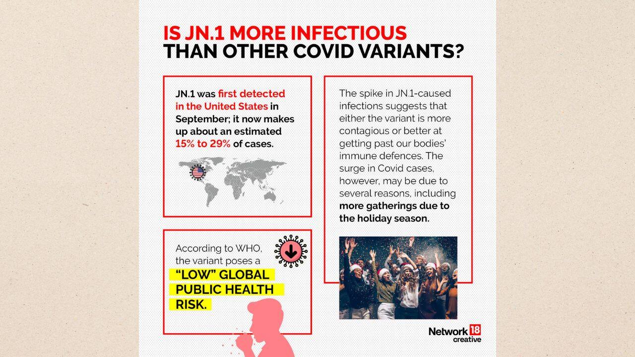 The increase in JN.1-caused infections, which was first observed in the United States, shows that the variety is either more communicable or better at evading our bodies' immunological defences. (Image: NW18 Creative)