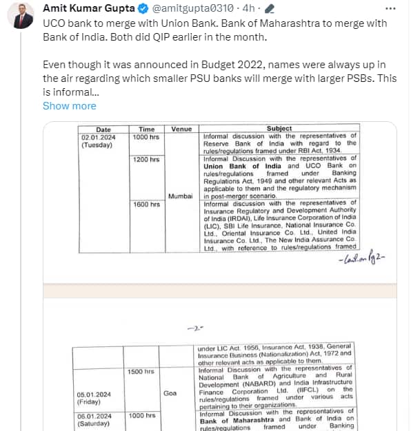 Two PSU bank mergers on cards? Govt issues clarification after doc ...