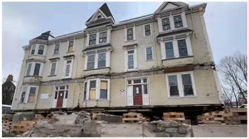 The Elmwood building was constructed in 1826. (Image: screengrab from video @rushtonconstruction/Facebook)