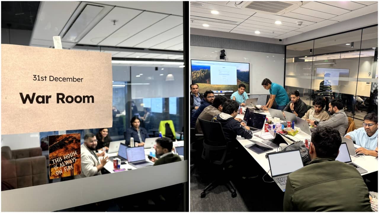 Deepinder Goyal shares pic of 'war room' as Zomato gears up for New Year's orders