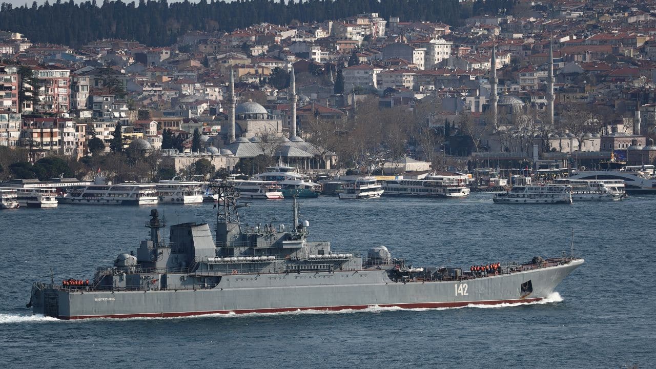 Ukraine Damages Major Russian Landing Ship In Crimea Attack