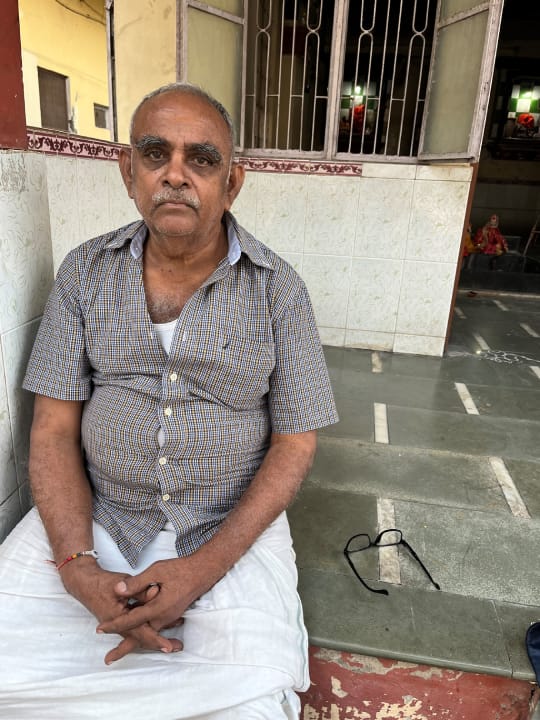 Ramakoti Sitaramaih came to Mumukshu Bhavan in 2015. (Photo by Shantanu Guha Ray)