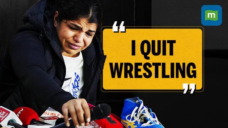 Sakshi Malik got teary eyed and quit wrestling as Sanjay Singh was announced the new WFI chief.