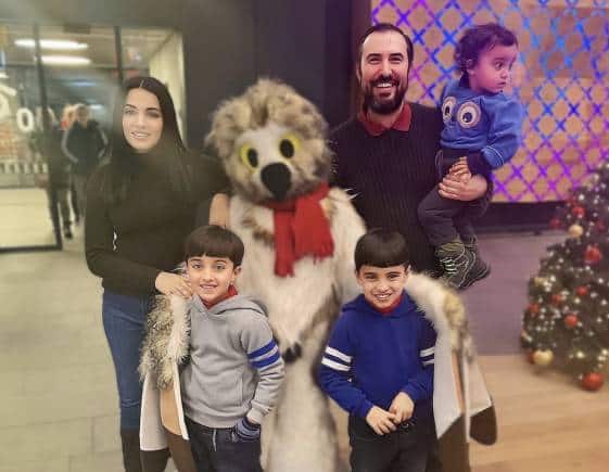 Celina Jaitley with her family.