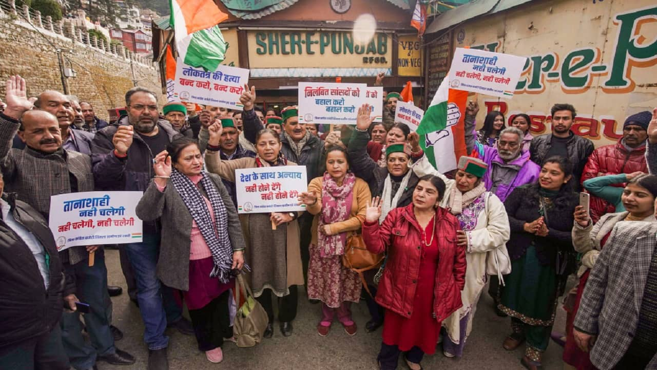 Take A Look At The INDIA Bloc Protests Against Suspension Of MPs From ...