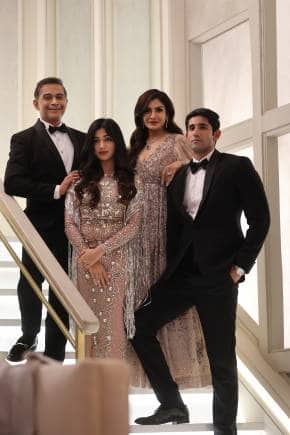 Varun Sood (far right) in a still from Karmma Calling.