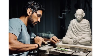 Arun Yogiraj (Photo via X/@yogiraj_arun). He also sculpted a stone murthi of Adi Shankaracharya at Kedharnath and Ram Lalla for the Ayodhya Ram Mandir