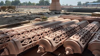 Every column of the Maharishi Valmiki International Airport in Ayodhya narrates a story of dedication, courage, and spirituality, Sthapati architect Harsh Varshneya says. (Photo courtesy Sthapati)
