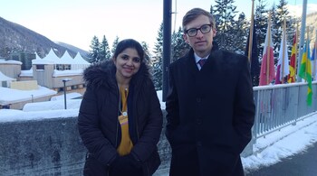 Chandra R Srikanth and Chris Miller at Davos 2024