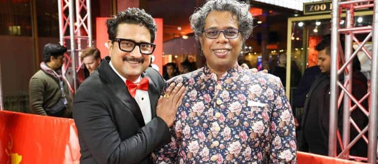 Actor Jitendra Joshi (left) and director Chhatrapal Ninawe at Berlinale, 2023. (Photo ©Berlinale)
