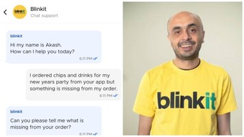 Blinkit shares conversation between customer and executive on New Year's Eve. CEO reacts