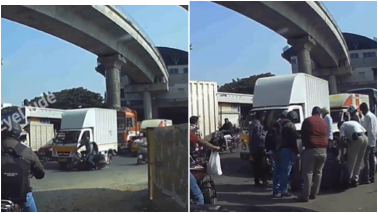 Bengaluru biker gets hurt in accident, passersby rush to help: 'City's spirit shines through'. Video