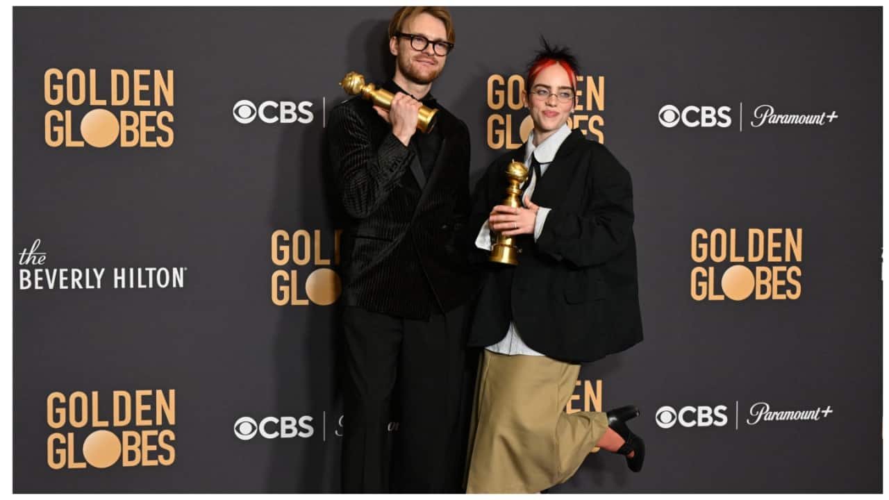 Billie Eilish brother Golden Globes AFP