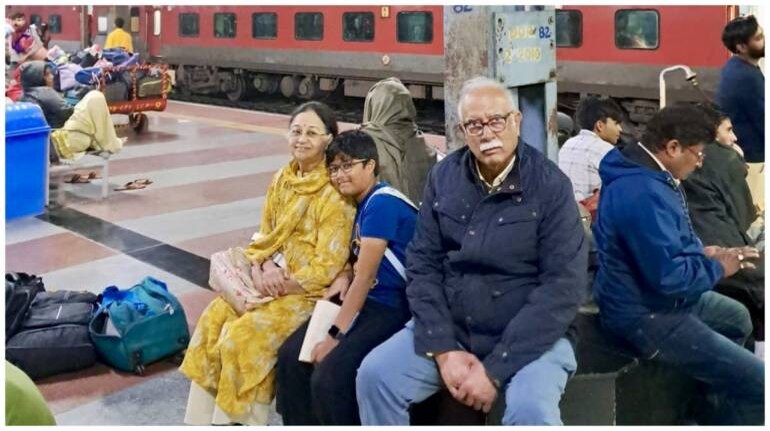 Ex-union minister waits on Hyderabad railway platform for train in ...