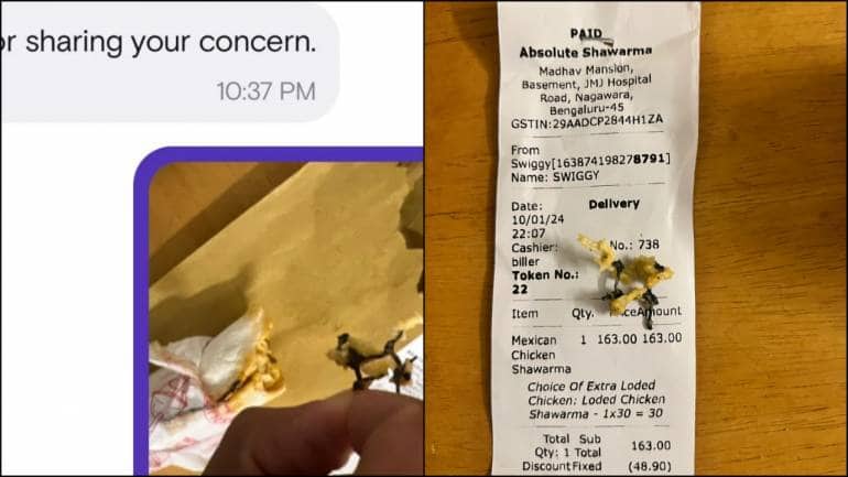 'I could've choked and died': Bengaluru man finds metal piece in shawarma, Swiggy offers Rs 50 refund - Vimarsana News