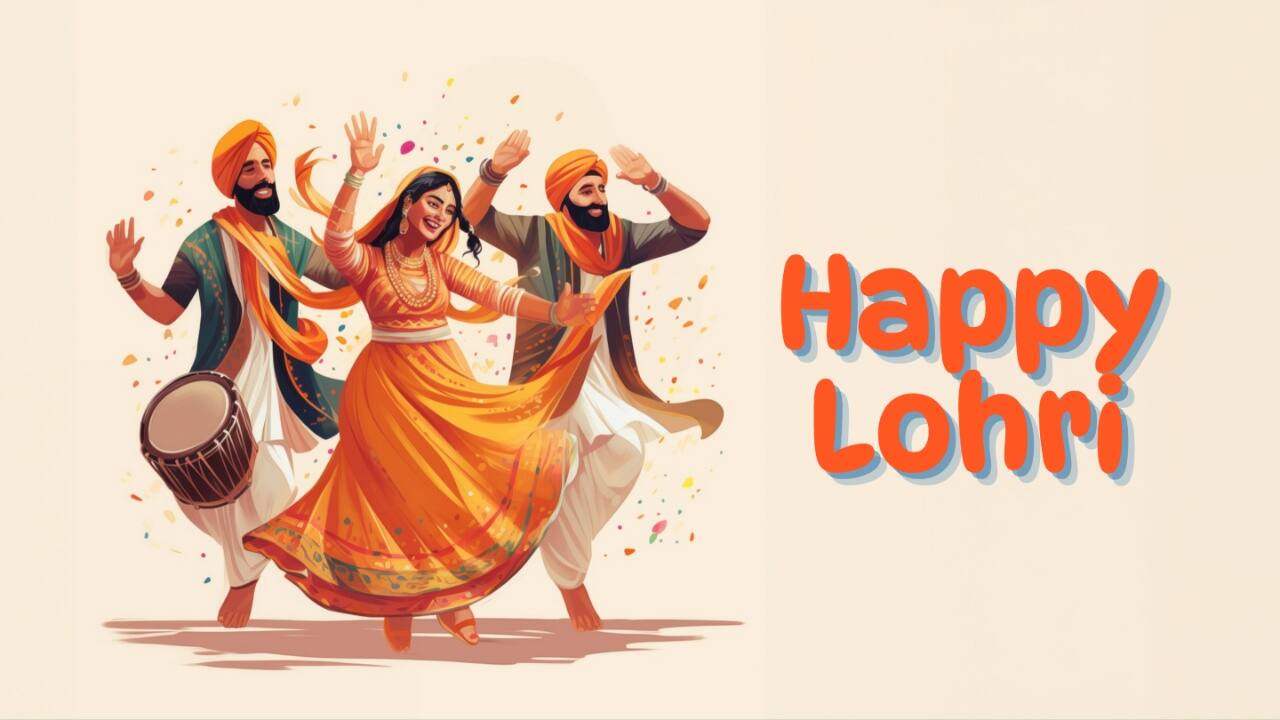 Happy Lohri Celebration Greeting Card With Cartoon Punjabi Man Playing Dhol  (Drum) And Festival Elements Decorated Background Stock Vector Image & Art  - Alamy