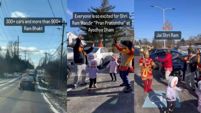 Watch: Huge crowd for 'Ram Mandir Car Yatra' in US city ahead of Ayodhya event - Vimarsana News