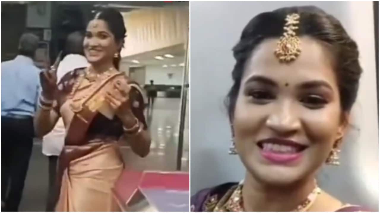 Peak Bengaluru moment: Bride ditches car, takes metro to reach wedding hall on time. Watch