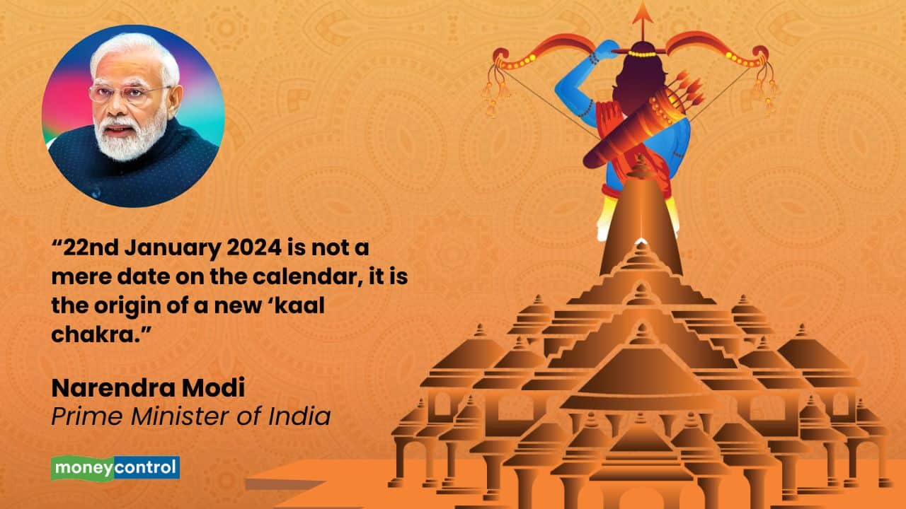 He said, this is no ordinary day, it is a historic moment in the history of India.This moment is supernatural. This time is the most sacred. This atmosphere, this environment, this energy, this moment... is a blessing from Lord Shri Ram. He said, this is no ordinary day, it is a historic moment in the history of India.This moment is supernatural. This time is the most sacred. This atmosphere, this environment, this energy, this moment... is a blessing from Lord Shri Ram.
