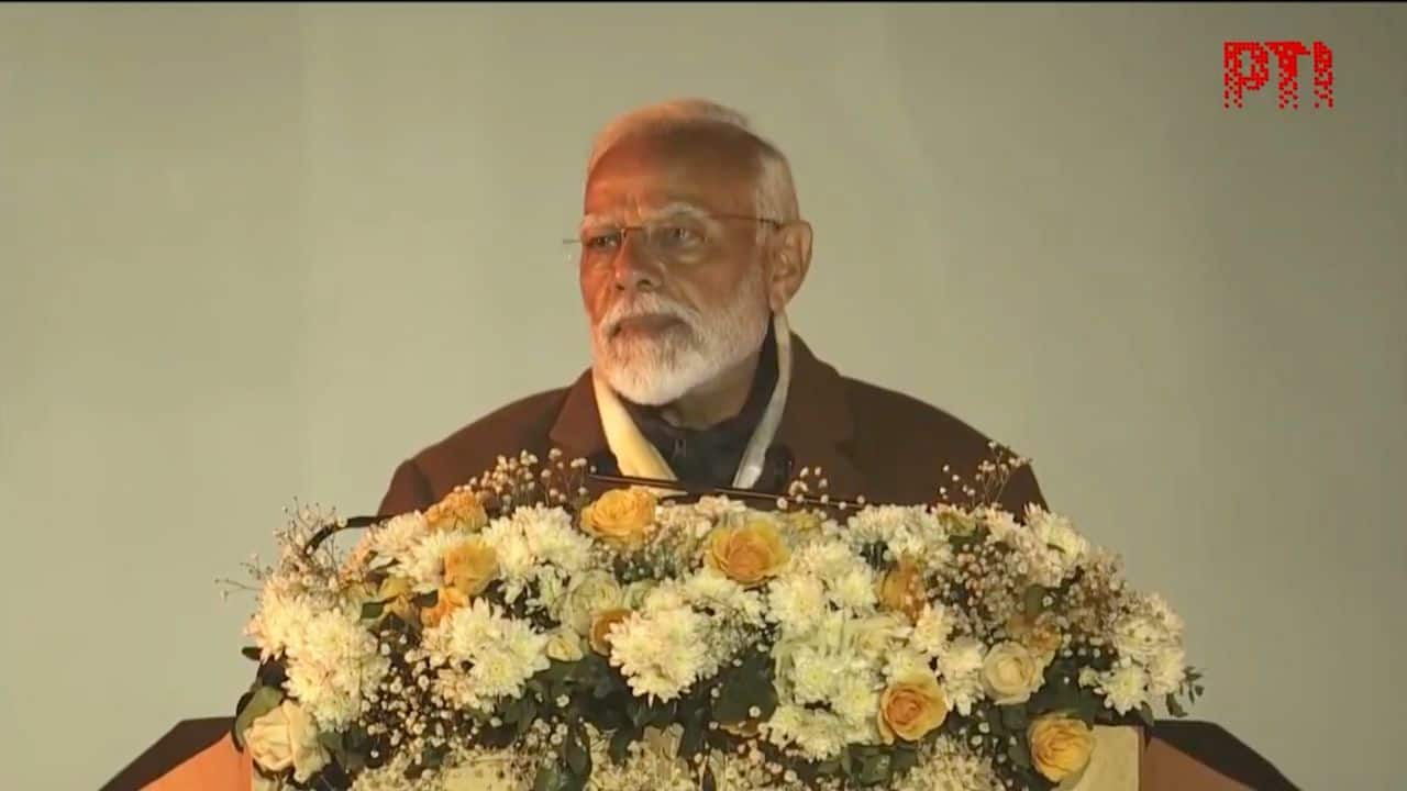 VIDEO | &quot;This Red Fort, which has been a witness of brave revolutionaries of Azad Hind Fauj, is shining bright once again. Just yesterday, the entire world has witnessed a historic milestone of India's cultural consciousness,&quot; says PM Modi during Parakram Diwas celebrations at Delhi's Red Fort.
