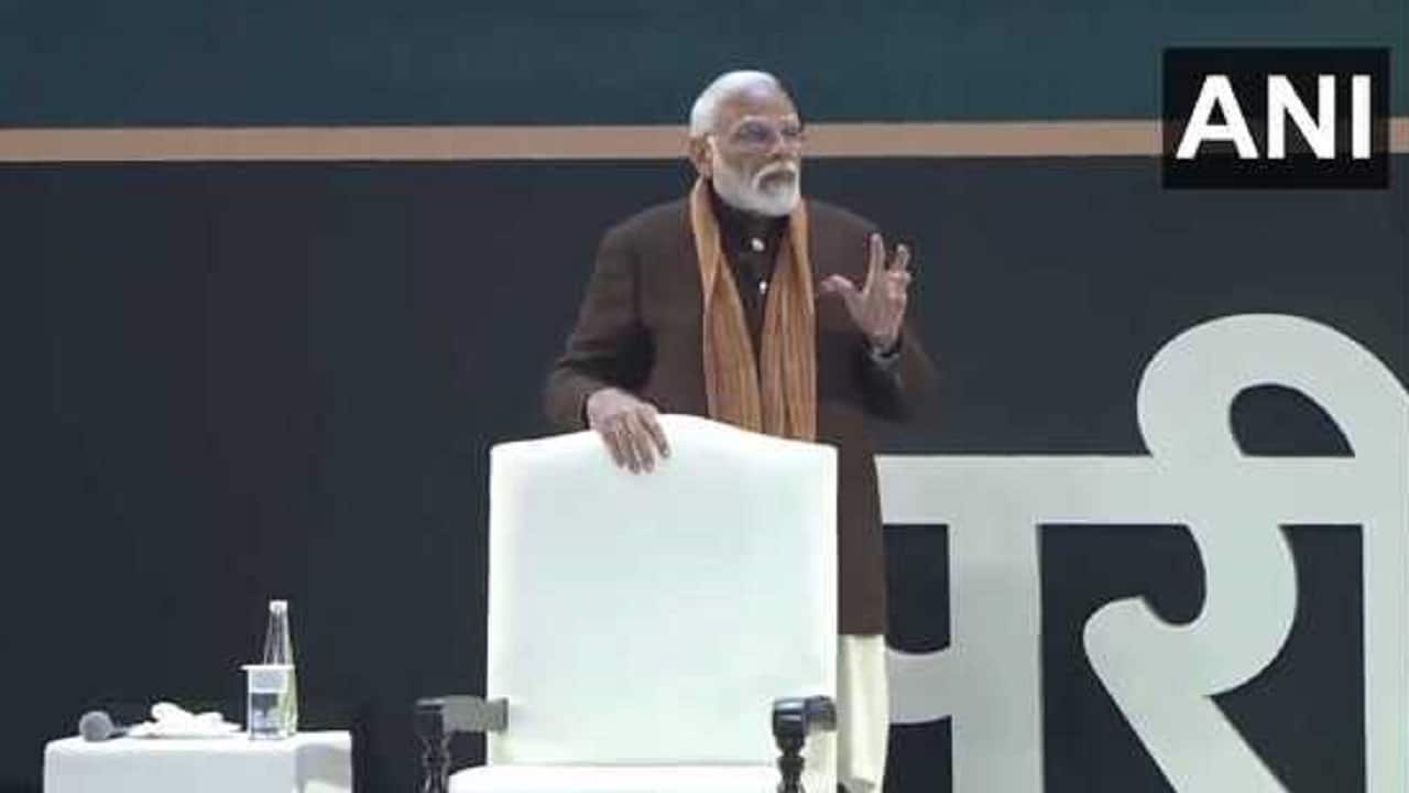 Speaking at the seventh edition of Pariksha pe Charcha, Prime Minister Narendra Modi suggested to students that they should not compete with others but themselves.
