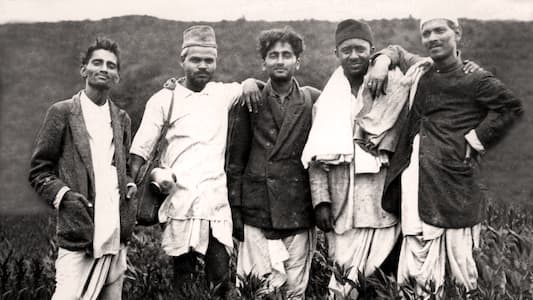 Anand Patwardhan's freedom fighter uncles with Achyut Patwardhan in the centre, in black coat. (Photo courtesy Anand Patwardhan)