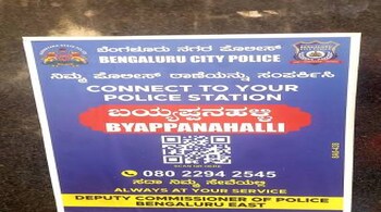 Bengaluru city police has put up QR code posters in public spaces, facilitating easy connections with local police stations.