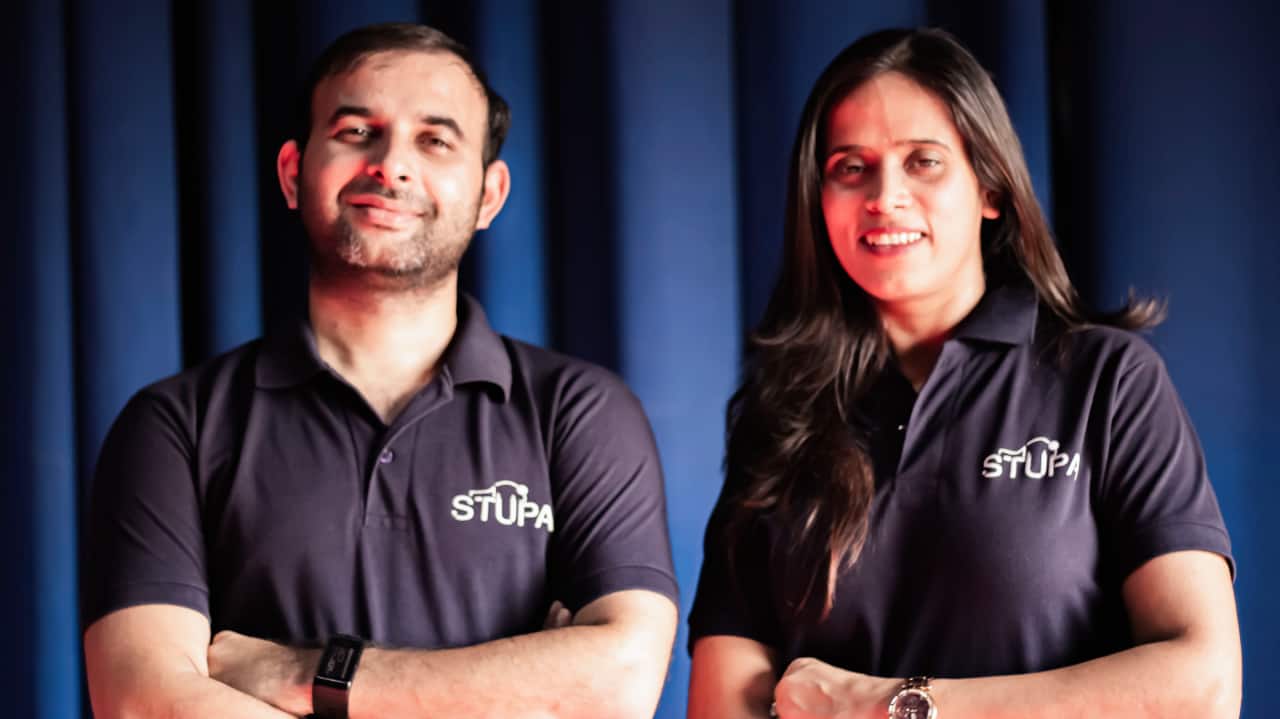 Stupa Sport Analytics cofounders Deepak Malik and Megha Gambhir