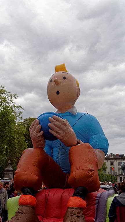 Tintin's boyish humour, his simple solutions to revolutions and the deadly mafiosi, clearly have a universal appeal. (Photo by Miguel Discart from Bruxelles, Belgique via Wikimedia Commons 2.0)