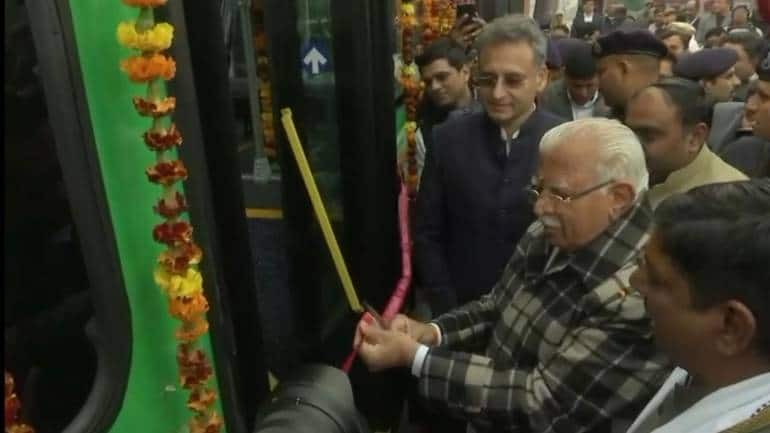 Manohar Lal Khattar inaugurates electric bus services in Panipat - Vimarsana News